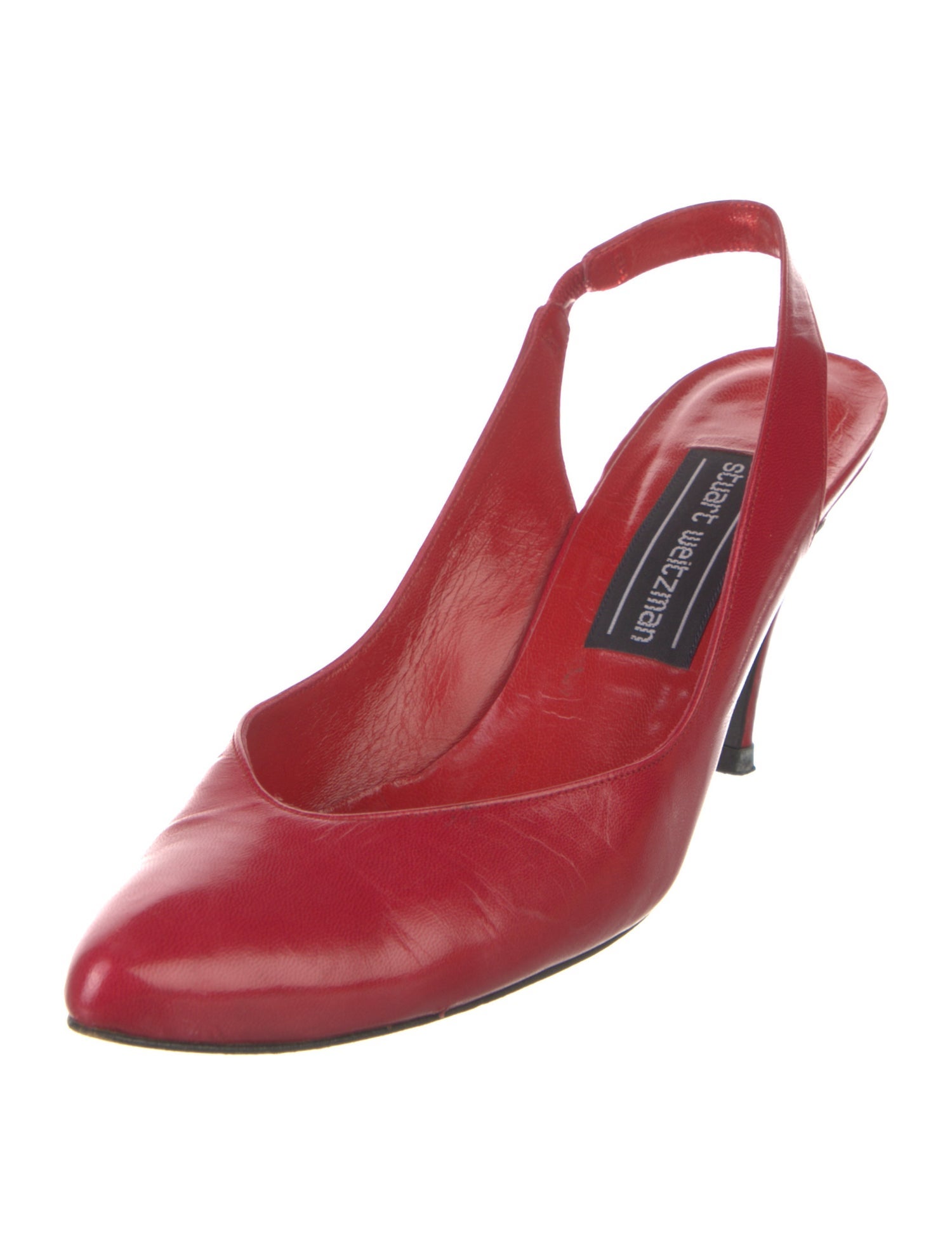 Stuart Weitzman Leather Slingback Pumps